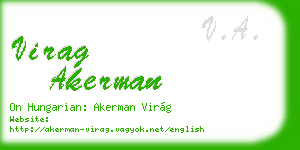 virag akerman business card
