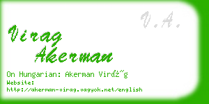 virag akerman business card